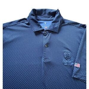 NEW Fairway & Greene Polo Shirt Mens XL Navy Trump National LA Golf Stars USA